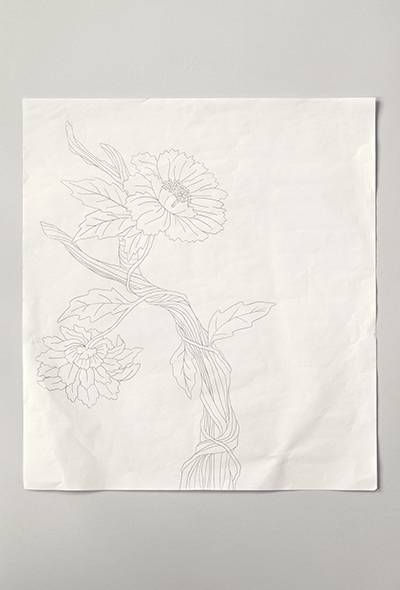 Tree of Life pencil drawing on white paper